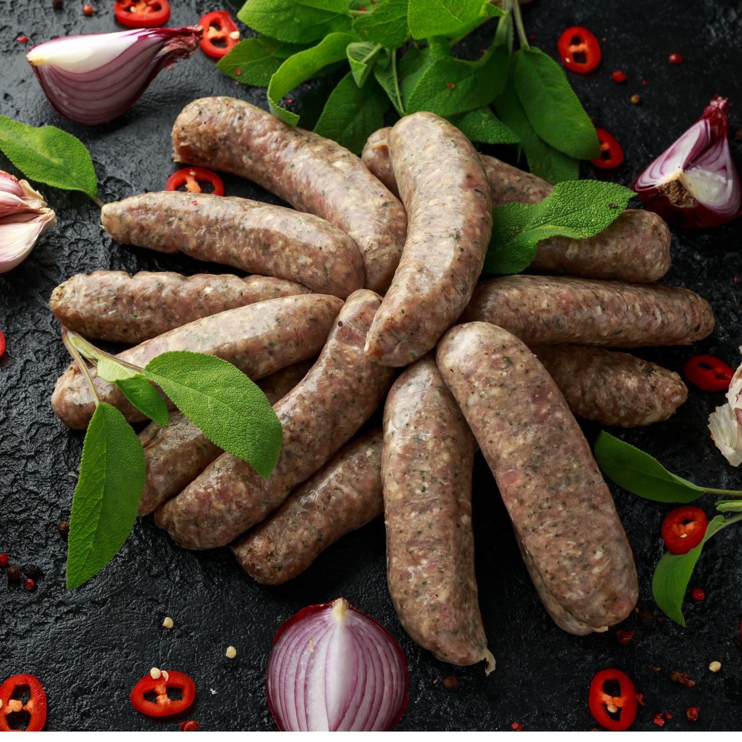 Stitchcombe Gold Sage and Red Onion Sausages - Gluten Free